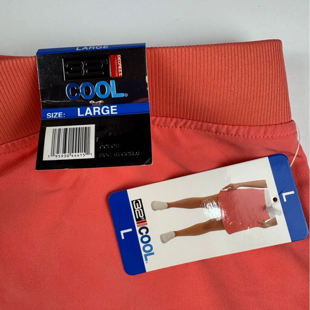 32 degrees Coral Skort with Pockets new with tags size large